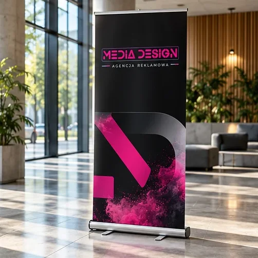 Roll-upy — wizualizacja poglądowa Media Design