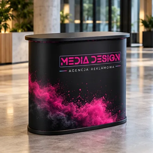 Stoiska promocyjne — wizualizacja poglądowa Media Design