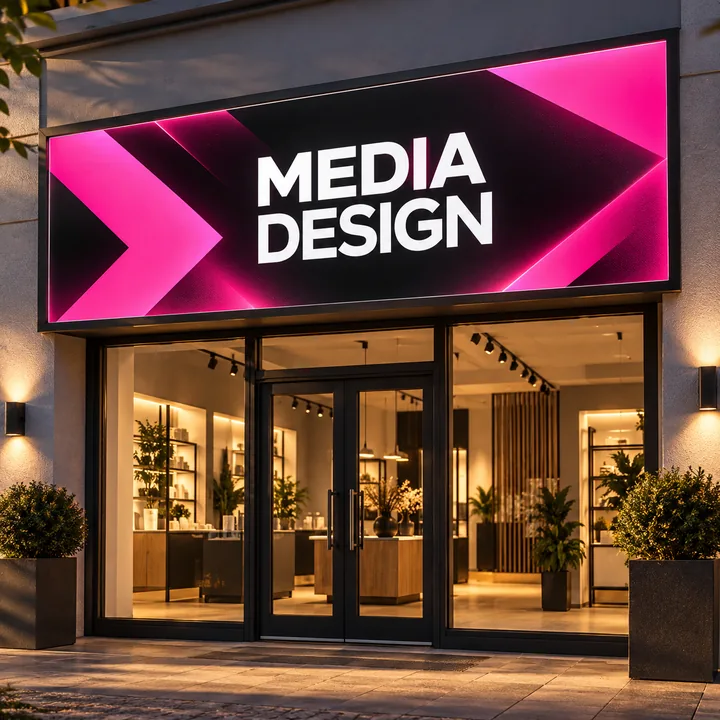 Baner backlight (do podświetleń): wizualizacja Media Design