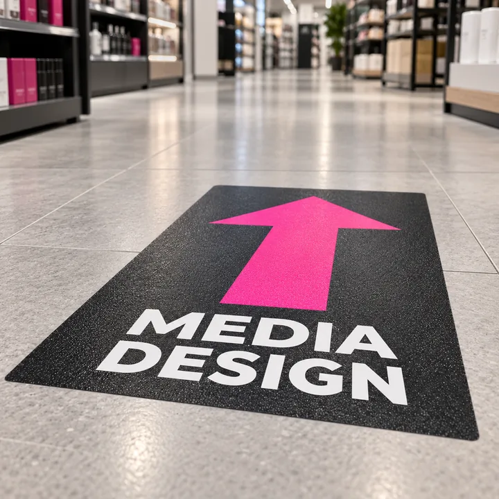 Folia podłogowa antypoślizgowa: wizualizacja Media Design