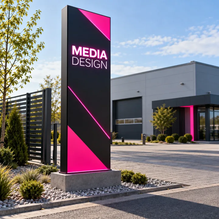 Pylon reklamowy: wizualizacja Media Design