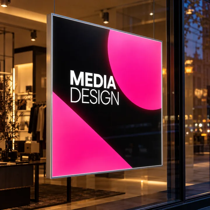 Ramka podświetlana LED: wizualizacja Media Design