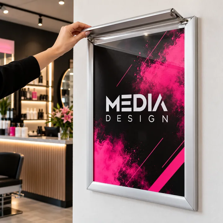 Ramka zatrzaskowa: wizualizacja Media Design