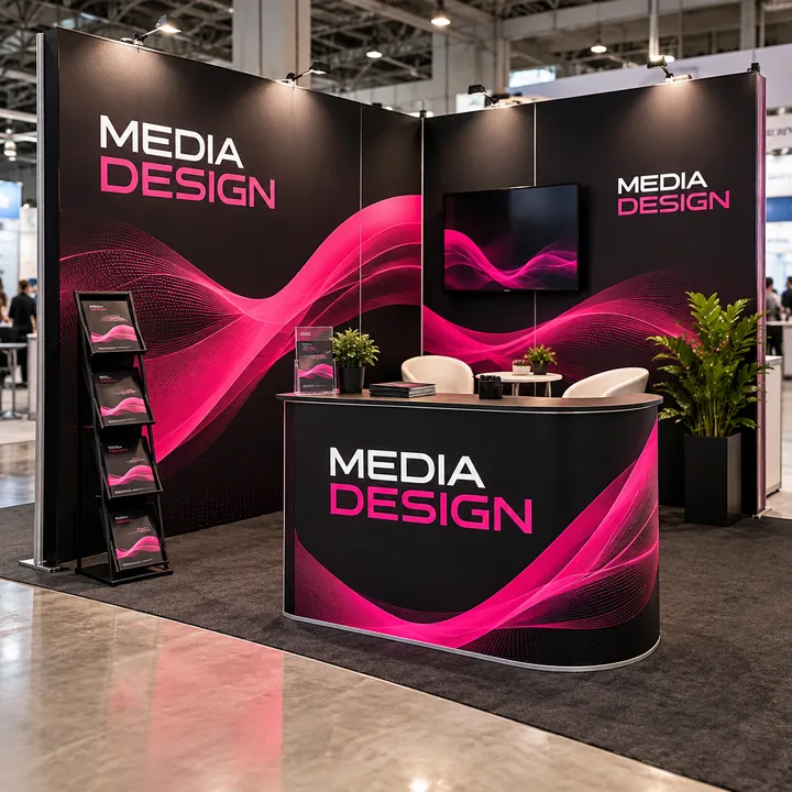 Stoisko targowe w zestawie: wizualizacja Media Design