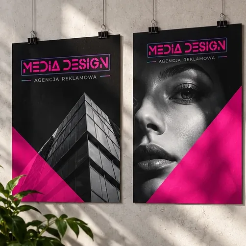 Plakaty — wizualizacja Media Design