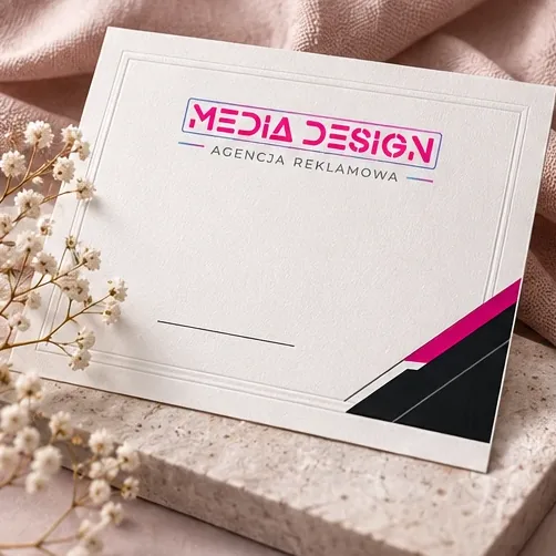 Dyplomy i certyfikaty — autorska wizualizacja z logo Media Design