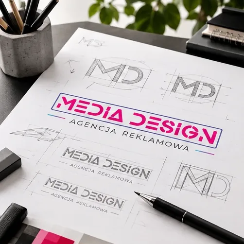 Projekty logo — wizualizacja Media Design
