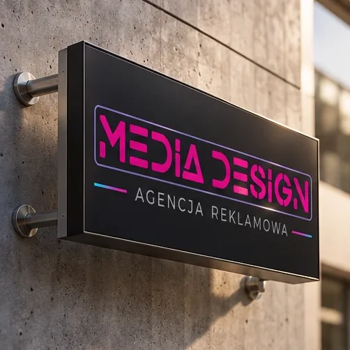 Szyldy i tablice — wizualizacja Media Design